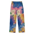 thumbnail image 3 of Kids' Pajama Pants Soft Relaxed Fit Sleep Pants Lounge Pants with Pockets Colorful Splashes and Brushstrokes X-Large, 3 of 9