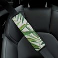 thumbnail image 5 of WYYP Palm Leaf Green Leaves Fine Foliage Lace Car Seat Belt Cover Pad Universal Seat Belt Cushions for Car Ideal for Car Interior Accessories 2Pcs, 5 of 6