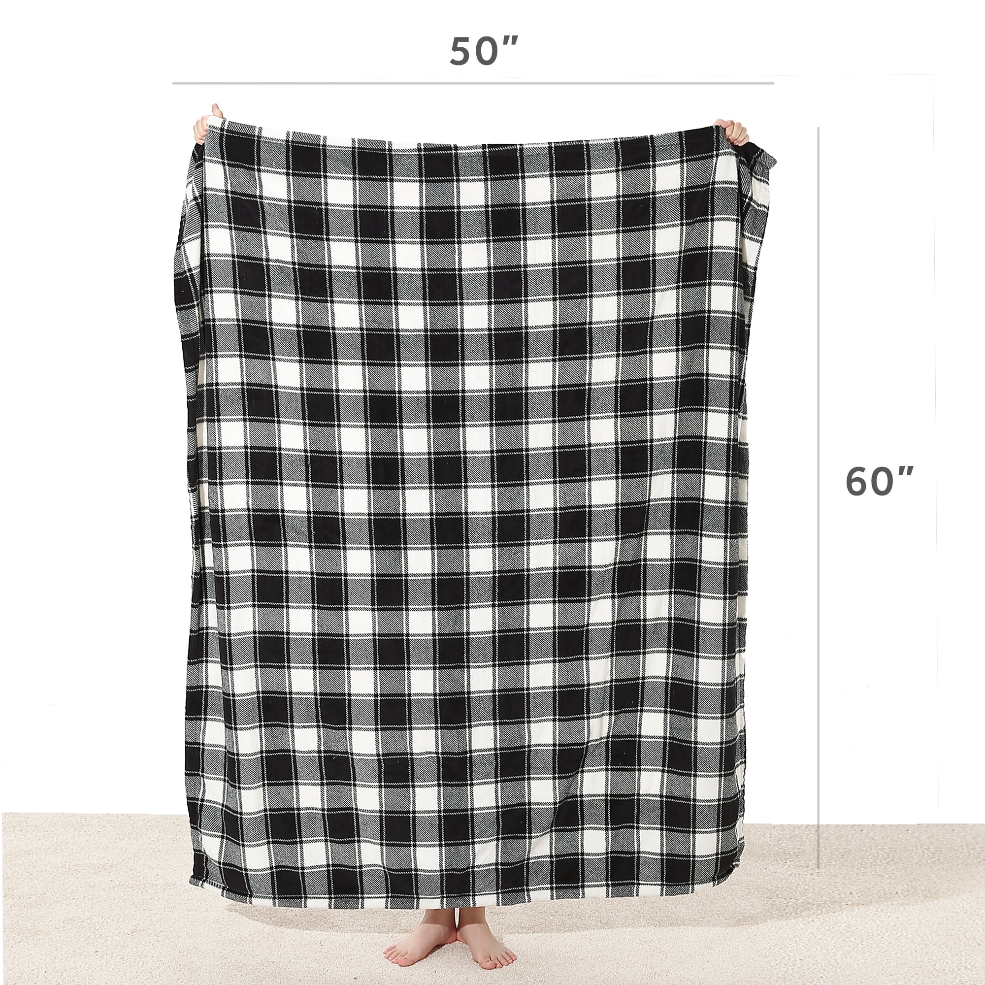 Sunbeam Black Buffalo Heated Throw