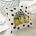 thumbnail image 3 of Summer Outdoor Pillow Covers 20x20 Inch 2 Pcs, Yellow Lemon Black White Polka Dots Decorative Throw Pillows, Fruit Farmhouse Decor Pillowcase Linen Cushion Cover for Home Couch Sofa Bed, 3 of 5