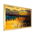 thumbnail image 2 of Designart 'Yellow Evening Glow Through The High Grass By The Lake' Nautical & Coastal Framed Art Print, 2 of 4