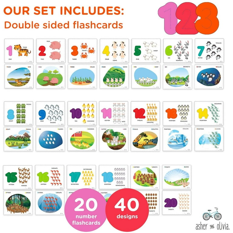 Asher & Olivia ABC & Number Wooden Puzzle Set: Kids Preschool Math