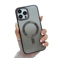 thumbnail image 1 of MagSafe Compatible iPhone 14 Pro Max Case, iPhone 14 Pro Max Magnetic Glitter Case, Luxury Plating Clear Case for Women Girls Shockproof Back Cover, Deep Purple, 1 of 6