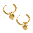 thumbnail image 3 of Aretes Mujer 2 en 1 tipo Arracadas de Corazón,  LuckyLy  Acero Inoxidable Baño Oro Rosa 14k, Oro 14k o Plata y Zirconia Cúbica – Joyería para Mujer, Regalos para Mujer San Valentín y Navidad, dorado, 3 of 6