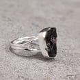 thumbnail image 4 of Natural Garnet Ring, Rough Garnet Gemstone Ring, January Birthstone, Hammered, 925 Sterling Silver, Womens Ring, Christmas, Thanksgiving, Handmade, Statement Jewelry, Rough Gemstone Jewelry, 4 of 6