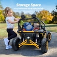 thumbnail image 4 of Hikiddo 12V 10Ah Ride on Toy, 4WD Kids 2-Seater Electric Ride on Car UTV with Remote, Bluetooth - Yellow, 4 of 9