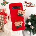 thumbnail image 4 of Allytech Galaxy Z Flip4 Case Christmas Elk, Faux Fur Furry Back Cover with Cute Elk Perfect Gift for Christmas Shockproof Protective Phone Case Cover for Samsung Galaxy Z Flip 4 - Red, 4 of 6