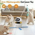 thumbnail image 2 of Cornmi Indoor Automatic Cat Toy Interactive, New Arrival 3 in 1 Cat Interactive Laser Feather Toy, 2 of 8