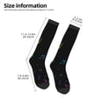 thumbnail image 2 of Honeii Color Musical Notes Print Long Socks,Novelty Design Socks Gift for Men and Women,Crew Socks,Calf Socks, 2 of 6