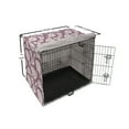 thumbnail image 6 of Peony Dog Crate Cover, Rhythmic Pattern of Flower Engraving Vintage Look Sketch Print, Easy to Use Pet Kennel Cover Small Dogs Puppies Kittens, 7 Sizes, Mauve Taupe and White, by Ambesonne, 6 of 6