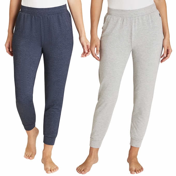 Eddie Bauer Ladies' Lounge Jogger, 2pack (Scottish Blue / Grey Heather