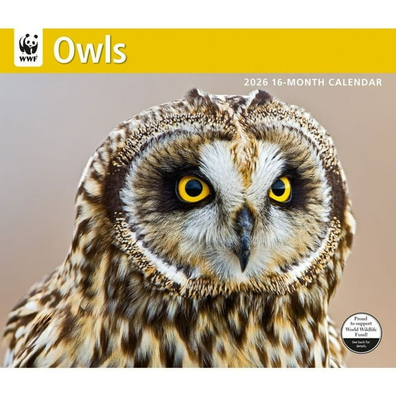 Carousel Calendars, Owls WWF 2026 Wall Calendar