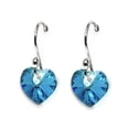 thumbnail image 4 of Juego de aretes y collar de caucho con dije en forma de Corazón, plata mexicana ley .925, Azul Bermuda, 4 of 5