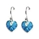 thumbnail image 4 of Juego de aretes y collar de caucho con dije en forma de Corazón, plata mexicana ley .925, Azul Bermuda, 4 of 5