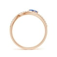 thumbnail image 2 of Angara Natural 0.2 Ct. Tanzanite with Diamond Solitaire Ring in 14K Rose Gold for Women (Ring Size: 3.5), 2 of 9