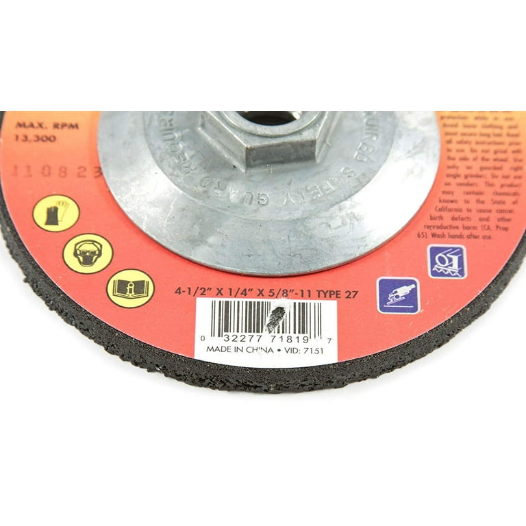 NNE grinding foundation neutral 14g ×2 Forney 71819 Grinding Wheel with 5/8-Inch-11 Threaded Arbor