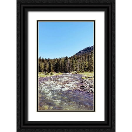 Coppel, Anna 22x32 Black Ornate Wood Framed with Double Matting Museum Art Print Titled - Lovely Stream