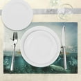 thumbnail image 3 of Ambesonne Dark Blue Place Mats Set of 4, Mermaid on a Shell, Standard Size, Blue Beige Teal, 3 of 6