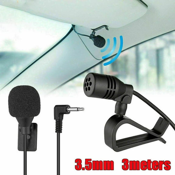 External Microphone Microphone 3.5mm Jack Stereo For Car Radio Cell Phone Laptop