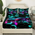 thumbnail image 3 of Erosebridal Sport Car Sheet Set Twin,Honeycomb Hexagon Bedding Sets Twin Size,Extreme Sport Twin Sheet Sets,Microfiber Boys Bedroom Decor,3pcs, 3 of 7