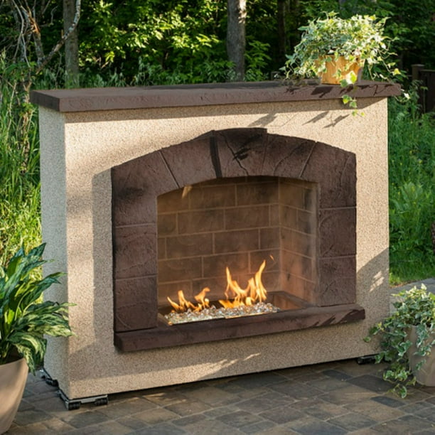 Outdoor GreatRoom Stone Arch Fireplace - Walmart.com - Walmart.com