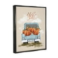 thumbnail image 3 of Hello Fall Seasonal Autumn Pumpkins Holiday Graphic Art Jet Black Framed Art Print Wall Art, 3 of 6
