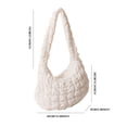 thumbnail image 2 of Bolso bandolera para mujer Bolso en la nube Gran capacidad Viaje Camping (Blanco), 2 of 7