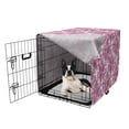 thumbnail image 5 of Floral Dog Crate Cover, Romantic Composition of Chrysanthemums Illustration Drawn by Hand, Easy to Use Pet Kennel Cover Small Dogs Puppies Kittens, 7 Sizes, Pink Pale Fuchsia and White, by Ambesonne, 5 of 6