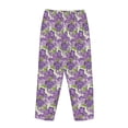 thumbnail image 5 of Goofa Violets Flowers Printed Soft Pajama Pants for Women, Wide Leg Comfy Casual Lounge Yoga Pants-Medium, 5 of 9