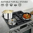 thumbnail image 2 of Stainless Steel Cookware Set, 9 Pcs Nonstick Cookware Set, Kitchen Pots and Pans Set with Glass Lid for Cooking, Dishwasher , Golden, 2 of 10