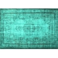 thumbnail image 1 of Ahgly Company Machine Washable Indoor Rectangle Persian Turquoise Blue Traditional Area Rugs, 5' x 8', 1 of 4