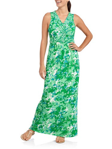 ^^women's Braided Neck Maxi Dress - Walmart.com