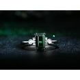 thumbnail image 3 of Beautiful 1.50 Carat Emerald and Diamond Engagement Ring in White Gold for Women, 3 of 4