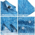 thumbnail image 6 of GENTS BLISS Short Sleeve Men Hawaiian Shirts Floral Print Button Down Shirts for Men Casual Beach Shirts, 6 of 7