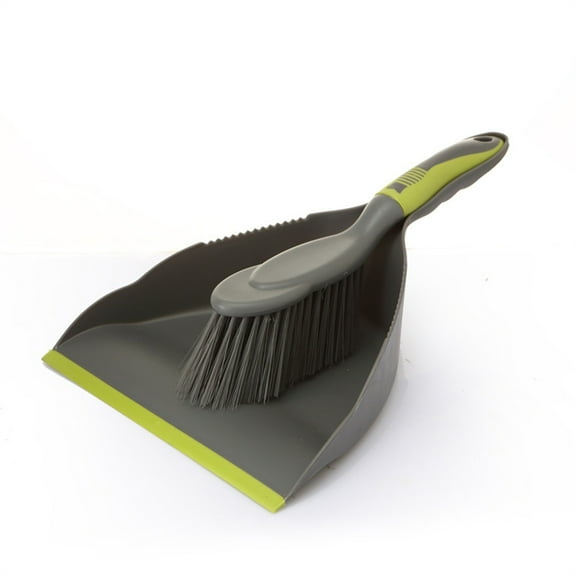 Whisk Broom and Dustpan Set, with Stiff Bristle Brush for Cleaning and Low-Profile Dustpan Edge, Suited for Kitchen Cleaning, Small Surface Sanitizing and Rapid Mess Clearance in