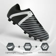 thumbnail image 2 of Vizari USA Impact Firm Ground Soccer Cleats for Kids – Comfortable, Lightweight, and Durable Shoes for Toddlers, Little Kids, and Big Kids - Black/White, 8, 2 of 6