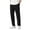 Black, variant on Diufon Men's Straight Leg Casual Pants Drawstring Waist Lightweight Breathable Athletic Trousers with Pockets