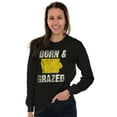 thumbnail image 4 of Iowa Born And Grazed IA Farmer Long Sleeve TShirt Men Women Brisco Brands S, 4 of 6