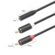thumbnail image 2 of Cable de audio adaptador de 2RCA macho a hembra de 3,5 mm para auriculares DVD VCD de cine en casa, 2 of 6