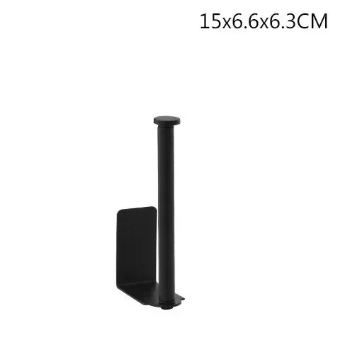 Soporte para papel de cocina de acero inoxidable, portarrollos de papel autoadhesivo para cocina, sin perforación, estante de almacenamiento alargado para cocina y baño