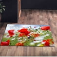 thumbnail image 6 of Poppy Flower Rug, Poppy Fields Rug, Farmhouse Rug, Trendy Rug, Daisy Flower Rug, Office Decor Rug, Gift Rug, Red Poppies Rug, Botanical Rugs, 2.6'x4' - 80x120 cm, 6 of 8