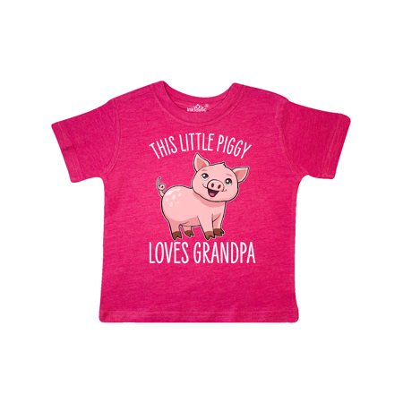 

Inktastic This Little Piggy Loves Grandpa- cute Gift Toddler Boy or Toddler Girl T-Shirt