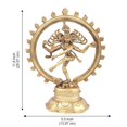 thumbnail image 2 of Brass Natraj Idol in Gold Color, 2 of 4