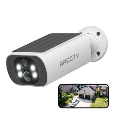 ARCCTV 2K Solar Security Camera Wireless Outdoor, Home Surveillance Camera with Embedded Solar Panel, Night Vision&Waterproof,2-Way Audio,2.4G/5G WiFi