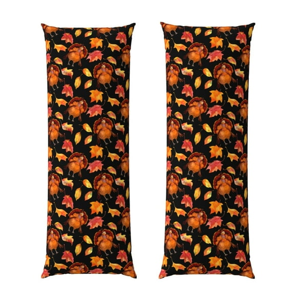 Balery Thanksgiving Turkey 1 Funda Protectora para Almohada Corporal de Algodón Hipoalergénico con Cierre(55 x 21 pulgadas), Almohadas No Incluidas