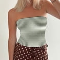 thumbnail image 5 of Women's Double Layer Strapless Tube Top - Backless Sleeveless Bandeau Crop Top for Summer, 5 of 9