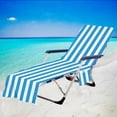 thumbnail image 2 of Chair Cover Towel Bag Beach Chair Cover Towel Striped Beach Chair Towel Large Size 29.5*78.7 Inches (75*200 Cm), 2 of 6