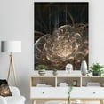 thumbnail image 3 of Designart 'Golden Rays With Fractal Flower' Floral Art Print on Natural Pine Wood, 3 of 5
