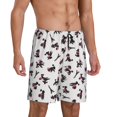 thumbnail image 2 of Logiee Poodle Dog Print Men's Pajama Shorts with Drawstring & Pockets,Sleep Shorts for Men,Sleepwear Bottoms,Elastic Waistband Loungewear-3X-Large, 2 of 6