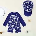 thumbnail image 2 of Piuwrlz 2 Years Girls Swimsuit Baby Swimming Suit Sets Long Sleeves Bikini Navy Size 2 Years, 2 of 6